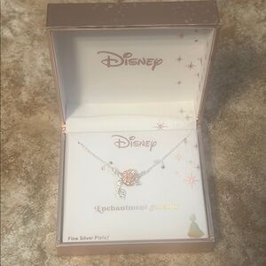 NWT Disney Belle Rose Necklace